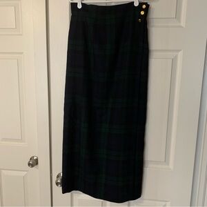 LAUREN by Ralph Lauren Wool Plaid Skirt Size S